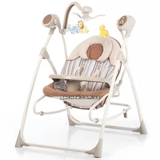 Колыбель-качели CRL-0005 Beige Stripe, Carrello Nanny 3 в 1
